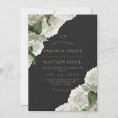 Invitation Fleurs blanches ⎮Mariage Moderne Tout en Un (Devant)
