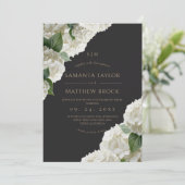 Invitation Fleurs blanches ⎮Mariage Moderne Tout en Un (Debout devant)