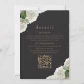Invitation Fleurs blanches ⎮Mariage Moderne Tout en Un (Dos)