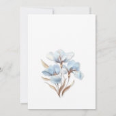 Invitation Fleurs Blanches Or Bleu (Dos)