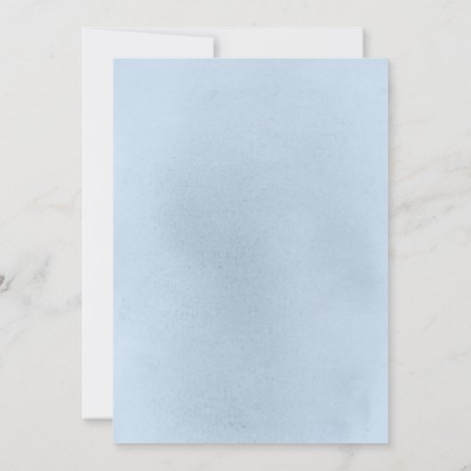 Invitation Fleurs blanches Pampas Grass Boho Baptême bleu (Dos)