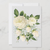 Invitation Fleurs blanches | Réception de mariage  (Dos)