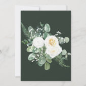 Invitation Fleurs blanches romantiques et Mariage de verdure (Dos)
