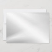 Invitation Fleurs blanches rose mariage Aquarelle argent (Dos)