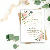 Invitation Fleurs blanches roses délicates Parties scintillan