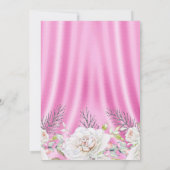 Invitation Fleurs blanches roses Fleurs florales fête d'anniv (Dos)