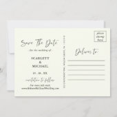 Invitation Fleurs Blanches Simples Enregistrer La Date (Dos)