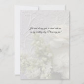 Invitation Fleurs blanches sur arrière - plan en relief (Dos)