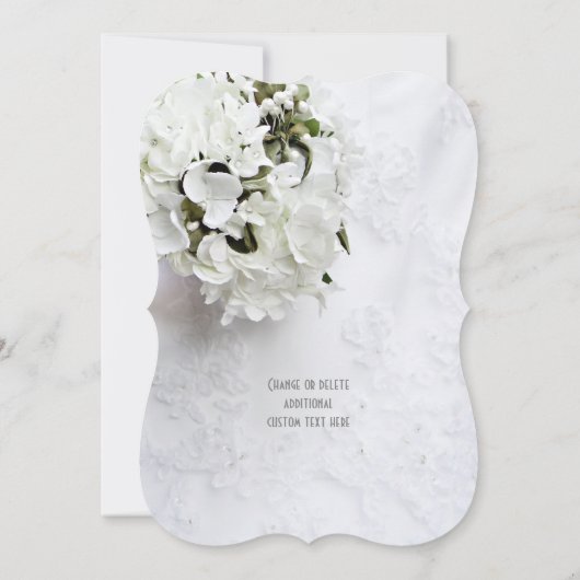 Invitation Fleurs blanches sur les mariées habillent mariage (Dos)