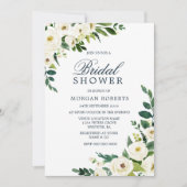 Invitation Fleurs blanches Verdure Fête des mariées moderne I (Devant)
