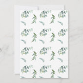 Invitation Fleurs blanches verdure moderne mariage élégant (Dos)