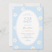 Invitation Fleurs bleues (Devant)