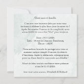 Invitation "Fleurs bleues" (Dos)