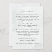 Invitation "Fleurs bleues" (Dos)