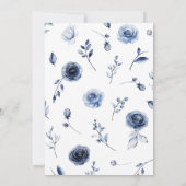 Invitation Fleurs bleues de la Marine Parti de graduation (Dos)