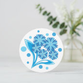 Invitation Fleurs bleues d'origine (Debout devant)