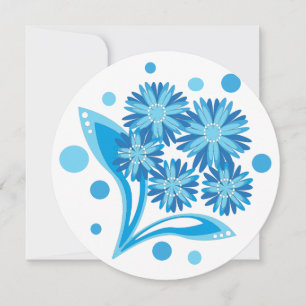 Invitation Fleurs bleues d'origine