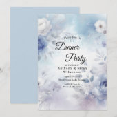 Invitation Fleurs bleues douces et purée de lavande (Devant / Derrière)