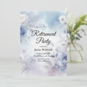 Invitation Fleurs bleues douces et purée de lavande (Debout devant)