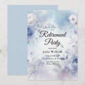 Invitation Fleurs bleues douces et purée de lavande (Devant / Derrière)