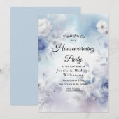 Invitation Fleurs bleues douces et purée de lavande (Devant / Derrière)