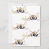 Invitation Fleurs bleues Dusty Bubble & Brews Couples Douche (Dos)