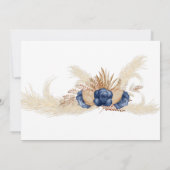 Invitation Fleurs Bleues Élégance Simple Amour Fugace (Dos)