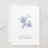 Invitation Fleurs Bleues Élégantes Serez-Vous Ma Femme D'Accu (Dos)