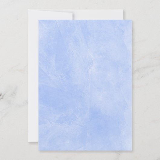 Invitation Fleurs bleues Fête des mariées de cadre géométriqu (Dos)