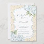 Invitation Fleurs bleues Hydrangea bleue Mariage Floral  (Devant)