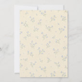 Invitation Fleurs bleues Hydrangea bleue Mariage Floral  (Dos)