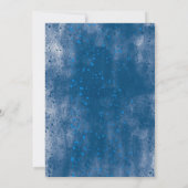 Invitation Fleurs Bleues Modernes Mariage Aquarelle Florale (Dos)