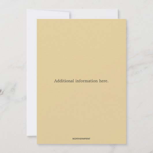 Invitation Fleurs bleues modifiables Tourbillons dorés Annive (Dos)