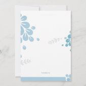 Invitation Fleurs Bleues Photo (Dos)