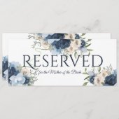Invitation Fleurs Bleues Réservées (Devant / Derrière)