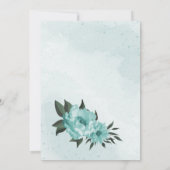 Invitation fleurs bleues verdure botanique anniversaire (Dos)