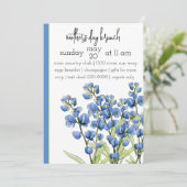 Invitation Fleurs Bluebonnet | Bluebonnets de printemps | Flo (Debout devant)