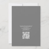 Invitation Fleurs Bohèmes de Code QR de Réponse de Mariage Ro (Dos)