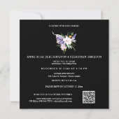 Invitation *~*Fleurs Boho AR15 QR RSVP Mariage (Dos)