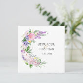 Invitation *~* Fleurs Boho AR15 QR RSVP Mariage (Debout devant)