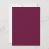 Invitation Fleurs Boho Bourgogne 40e anniversaire de mariage (Dos)