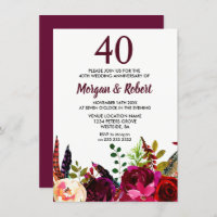 Fleurs Boho Bourguignon 40e Anniversaire de Mariag
