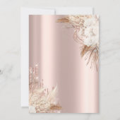 Invitation Fleurs Boho Glitter Drips Rose Gold Bat Mitzvah (Dos)