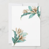 Invitation Fleurs Boho Herbe Sweet 16 (Dos)
