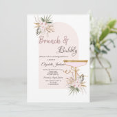 Invitation Fleurs Boho Martini Glass Brunch & Bubbly (Debout devant)