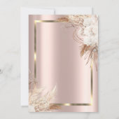 Invitation Fleurs Boho Terracotta Confetti Retraite (Dos)
