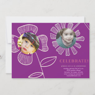 Invitation fleurs botaniques