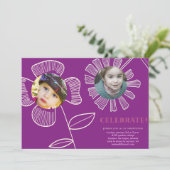 Invitation fleurs botaniques (Debout devant)
