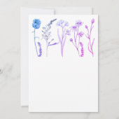 Invitation Fleurs botaniques pour mariages, réceptions et évé (Dos)