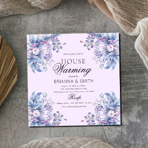 Invitation Fleurs Botaniques pour Pendaison de Crémaillère